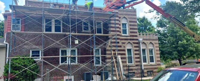 Construction crews renovate Sand Castle Shelter to expand services and resources for individuals and families in need.